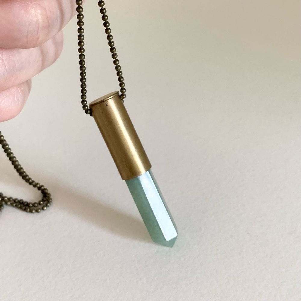 NWOT Bullet casing crystal necklace Whimsigoth